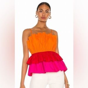 MILLY Naomi Watermelon Top Size Small